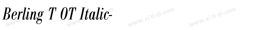 Berling T OT Italic字体转换